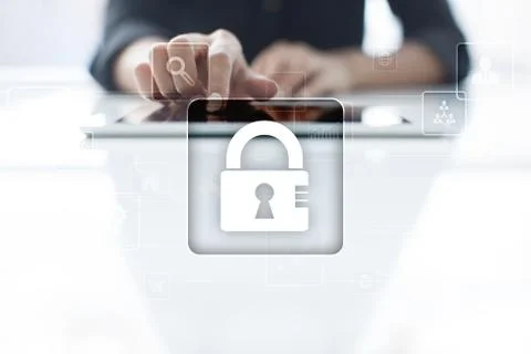 Data protection, Cyber security, information safety. technology concept. Фото