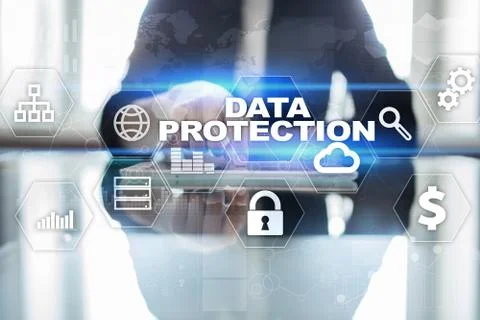 Data protection, Cyber security, information safety and encryption. Stock-Fotos