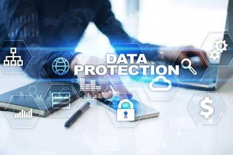 Data protection, Cyber security, information safety and encryption. Stock-Fotos
