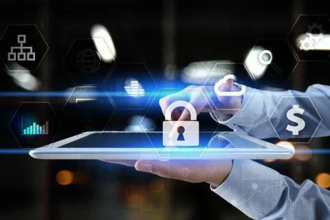Data protection, Cyber security, information safety and encryption. internet Stock-Fotos