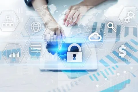 Data protection, Cyber security, information safety and encryption. internet Stock Photos