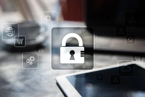 Data protection, Cyber security, information safety and encryption. internet Stock-Fotos