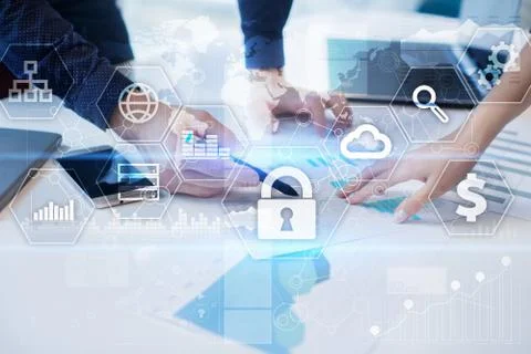 Data protection, Cyber security, information safety and encryption. internet Stock Photos
