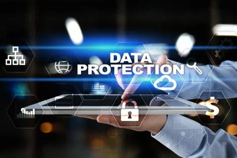 Data protection, Cyber security, information safety and encryption. internet Stock-Fotos