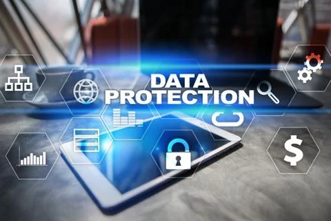 Data protection, Cyber security, information safety and encryption. internet Stock-Fotos