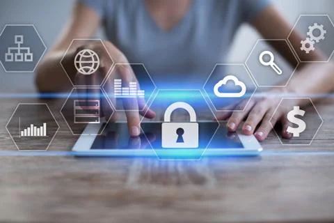 Data protection, Cyber security, information safety and encryption. internet Фото
