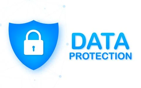 Data protection data center. Internet technology. Information technology. Vector Illustrazione stock