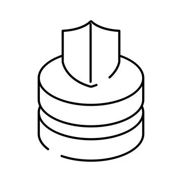 Data protection database security shield concept Stock Illustration