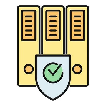 Data protection database shield cloud computing servers 스톡 일러스트