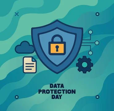 Data Protection Day Cyber security and Privacy Concept. Stock Illustration
