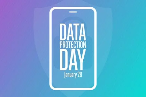 Data Protection Day. January 28. Holiday concept. Template for background Stock Illustration