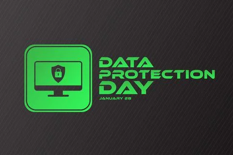 Data Protection Day. January 28. Holiday concept. Template for background Stock Illustration