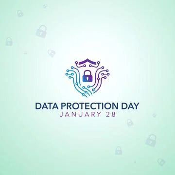 Data Protection Day Safeguarding Digital Privacy and Security Stock Illustration