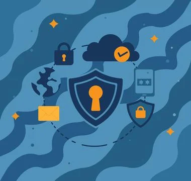 Data Protection Day Safeguarding Your Digital Information. Illustrazione stock