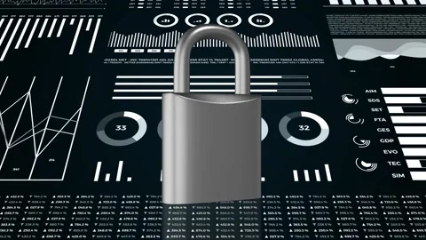 Data protection, digital security, anima... | Stock Video | Pond5