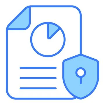 Data protection Finance Related Vector Line Icon. Editable Stroke Pixel Per.. Illustrazione stock