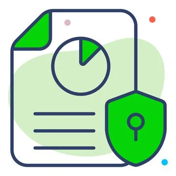 Data protection Finance Related Vector Line Icon. Editable Stroke Pixel Per.. Stock Illustration