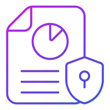 Data protection Finance Related Vector Line Icon. Editable Stroke Pixel Per.. Stock Illustration