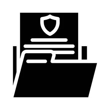 Data protection glyph icon vector illustration sign Stock Illustration