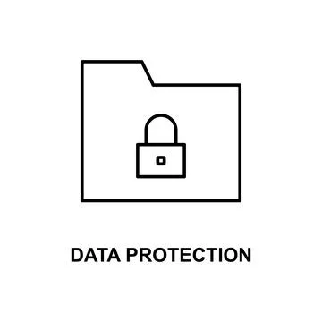 Data protection icon. Element of technologies icon with name for mobile concept Illustrazione stock