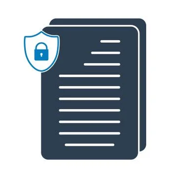 Data Protection Icon. Flat style vector EPS. Stock Illustration