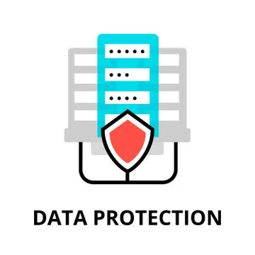 Data protection icon Illustrazione stock