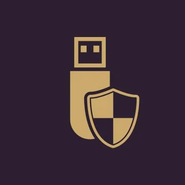 The data protection icon. Transfer and connection, data protection symbol. UI Illustrazione stock