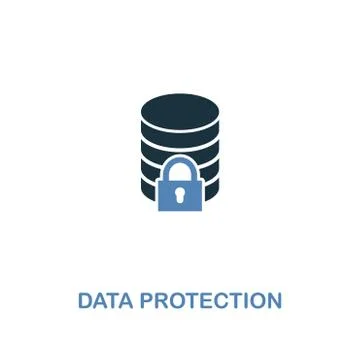 Data Protection icon in two colors. Premium design from internet security icons Stock Illustration