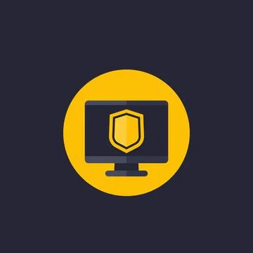 Data protection icon, vector 스톡 일러스트