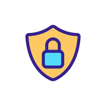 Data protection icon vector. Isolated contour symbol illustration 스톡 일러스트