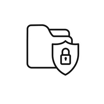 Data protection icon vector set collection for web Stock Illustration