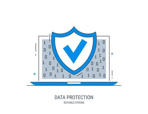 Data protection Stock Illustration