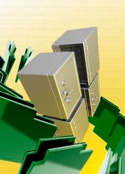 Data protection, illustration Stock Illustration