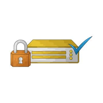 Data Protection illustration Stock Illustration