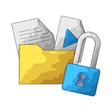 Data Protection illustration 스톡 일러스트