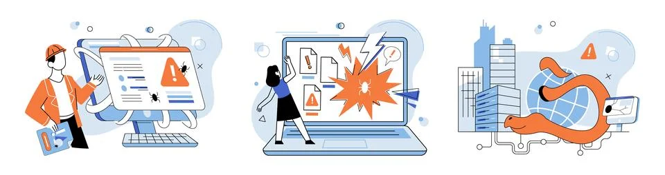 Data protection. Illustrations convey importance datsecurity in digital world 스톡 일러스트