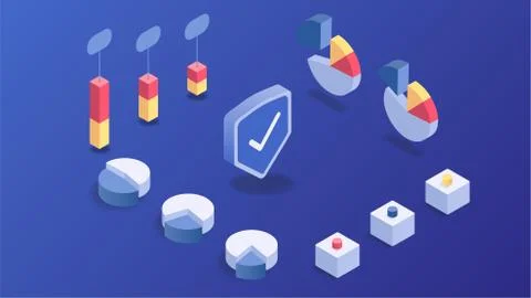 Data protection illusutration Stock Illustration