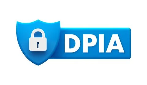 Data Protection Impact Assessment with Shield and Padlock Protecting Privacy イラスト素材