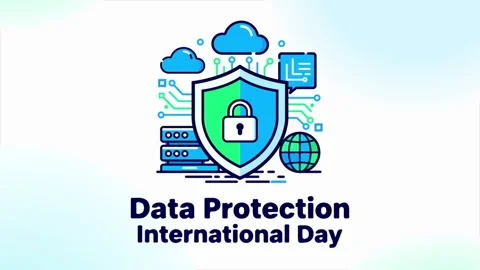 Data Protection International Day data center Stock Footage 323225350