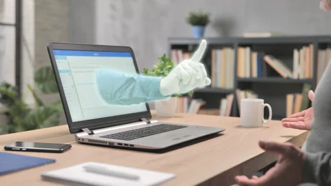 Data protection internet cyber security ai assistant helps user Vídeos de archivo 219259225