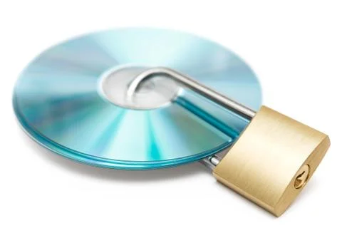 Data Protection Isolated on a White Background Stockfoto's