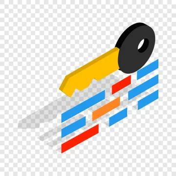 Data protection isometric icon 库存插图