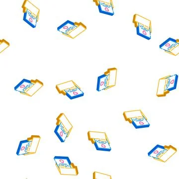 Data protection isometric icon seamless pattern sign Stock Illustration