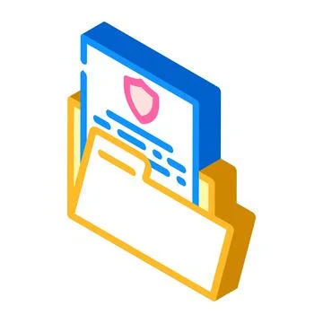 Data protection isometric icon vector illustration sign Stockillustratie