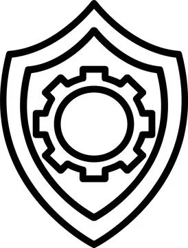 Data Protection Line Icon Design Stock Illustration