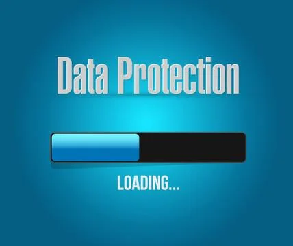 Data Protection loading bar sign illustration Stock-Illustration