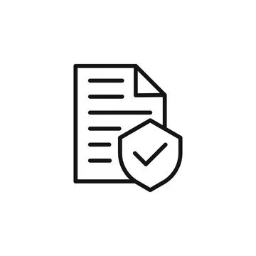 Data protection logo sign vector outline Stock Illustration