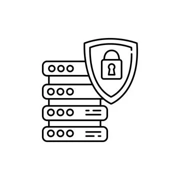 Data protection olor line icon. Pictogram for web page, mobile app, promo. Stock Illustration