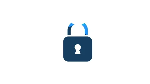 Data protection Padlock cybersecurity technology flat animation Stock Footage 264960194