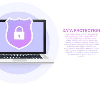Data Protection, privacy, and internet security. Vector illustration. イラスト素材